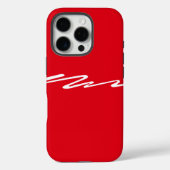 Design auf Rot Case-Mate iPhone Hülle (Rückseite)