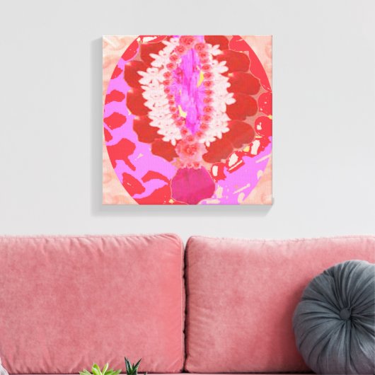 Design auf Sensual - RedRose PinkRose Petal-Basis Leinwanddruck (Insitu (Wohnzimmer))