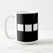 Design auf weißem Quadrat Kaffeetasse (Links)