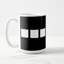 Design auf weißem Quadrat Kaffeetasse