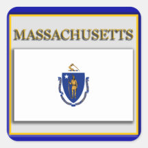 Design-Aufkleber für Massachusetts State Flag