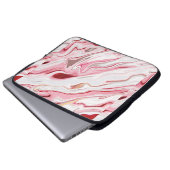 Design aus flüssigem Marmor, farbenfrohe Marmorver Laptopschutzhülle (Vorne Knopf)