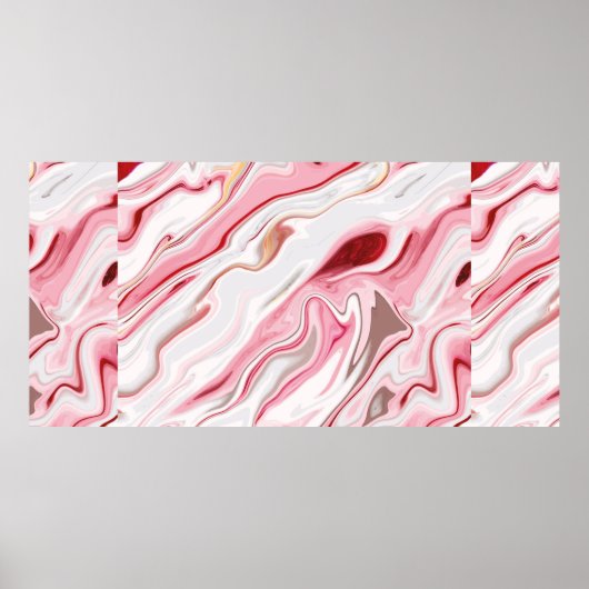 Design aus flüssigem Marmor, farbenfrohe Marmorver Poster (Vorne)