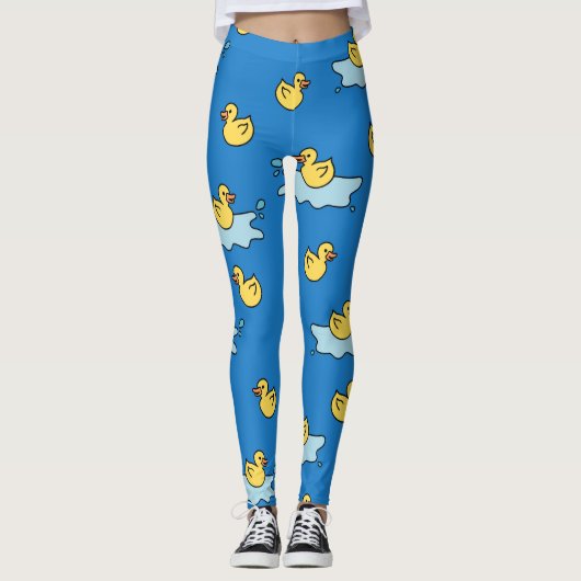 Design aus gelbem Gummihandy Leggings (Vorderseite)