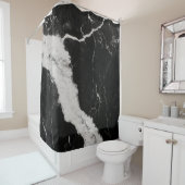 Design aus schwarzem Marmor Duschvorhang (Beispiel)