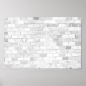 Design aus weißem Backstein Poster (Vorne)