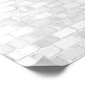 Design aus weißem Backstein Poster (Ecke)