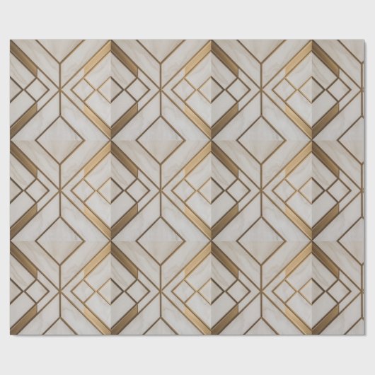 Design aus weißem Marmor Geschenkpapier (Flach)