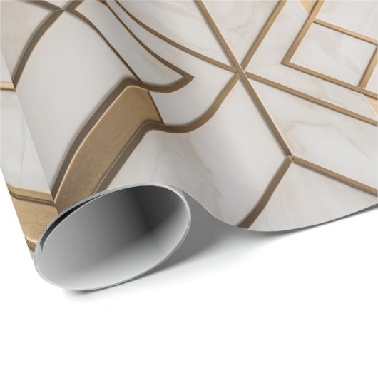 Design aus weißem Marmor Geschenkpapier (Rolleneckpunkt)