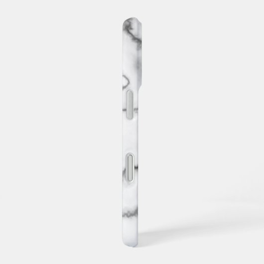 Design aus weißem Marmor - iPhone 16 Hülle (Rechte Seite)