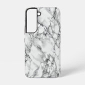 Design aus weißem Marmor Samsung Galaxy Hülle (Rückseite)
