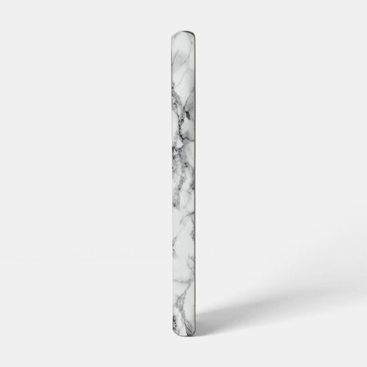 Design aus weißem Marmor Samsung Galaxy Hülle (Linke Seite)