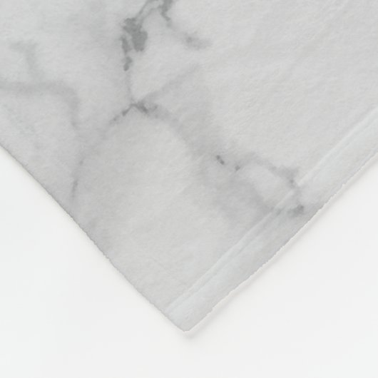 Design aus weißem und grauem Marmor Fleecedecke (Ecke)