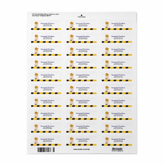 Design Baby Custom Address Label (30) (Vorne)