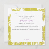 Design Beach Wedding mit tropischen Palmen Einladung (Rückseite)