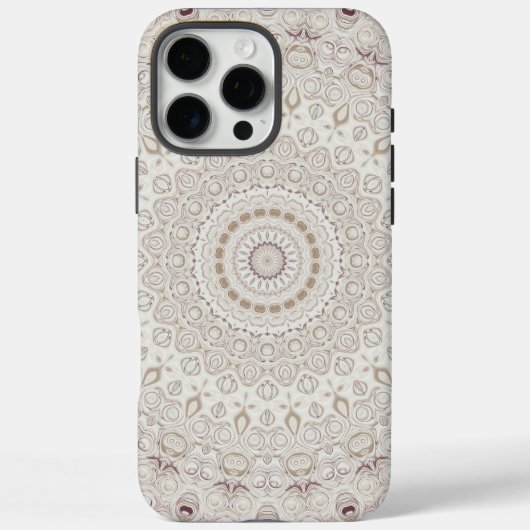 Design Beige und Taupe Mandala Case-Mate iPhone Hülle (Rückseite)