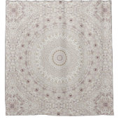 Design Beige und Taupe Mandala Duschvorhang (Vorderseite)