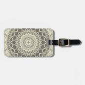 Design Beige und Taupe Mandala Gepäckanhänger (Vorderseite horizontal)