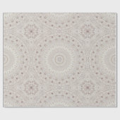 Design Beige und Taupe Mandala Geschenkpapier (Flach)