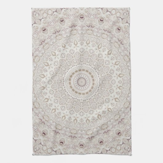 Design Beige und Taupe Mandala Geschirrtuch (Vertikal)