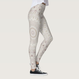 Design Beige und Taupe Mandala Leggings