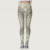 Design Beige und Taupe Mandala Leggings (Vorderseite)