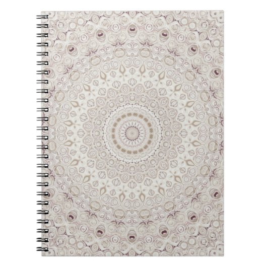 Design Beige und Taupe Mandala Notizblock (Vorderseite)