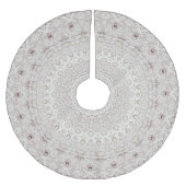 Design Beige und Taupe Mandala Polyester Weihnachtsbaumdecke (Vorderseite)