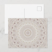 Design Beige und Taupe Mandala Postkarte (Vorne/Hinten)