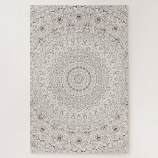Design Beige und Taupe Mandala Puzzle (Vertikal)