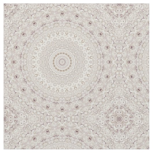 Design Beige und Taupe Mandala Stoff (Nahaufnahme)