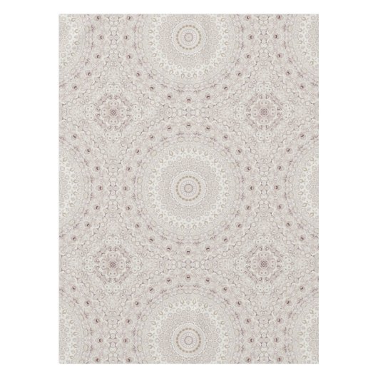 Design Beige und Taupe Mandala Tischdecke (Vorderseite)
