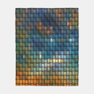 Design bestehend aus farbigen, interlacierten Stre Fleecedecke