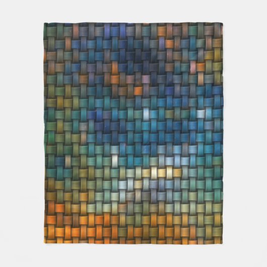 Design bestehend aus farbigen, interlacierten Stre Fleecedecke (Vorderseite)