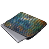 Design bestehend aus farbigen, interlacierten Stre Laptopschutzhülle (Vorne Knopf)
