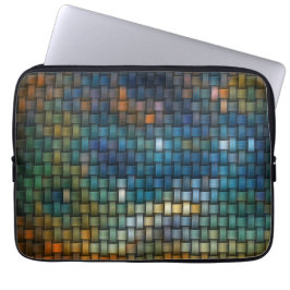 Design bestehend aus farbigen, interlacierten Stre Laptopschutzhülle