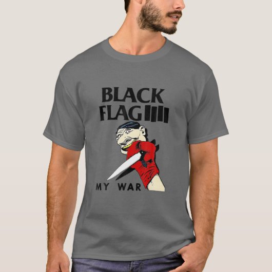 Design Black-Flag My War Wesentlichen Classic T-Shirt (Vorderseite)