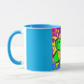 Design Blau-gelbe grüne Blume Tasse (Links)