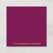 Design Bloom Studio Business Card Quadratische Visitenkarte (Rückseite)