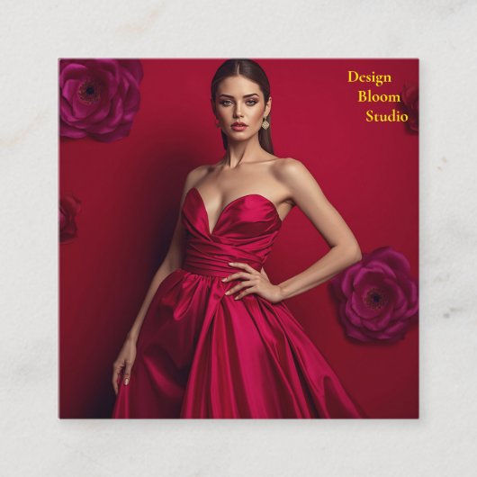 Design Bloom Studio Business Card Quadratische Visitenkarte (Vorderseite)