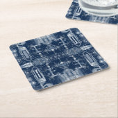 Design-Blueprints für Raketen - Technischer Zeichn Rechteckiger Pappuntersetzer (angewinkelt)