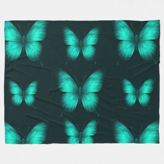 DESIGN BORBOLETAS  VERDES  Cobertor de Lã Fleecedecke (Vorderseite (Horizontal))