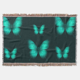 DESIGN BORBOLETAS  VERDES COBERTOR DECKE