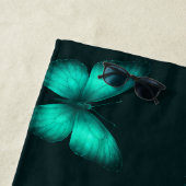 DESIGN BORBOLETAS  VERDES Toalha de praia Strandtuch (Beispiel)