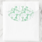 Design-BOWTIES für grüne und blaue Krawatte Ovaler Aufkleber (Tasche)