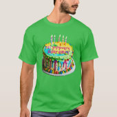 Design Brithday Kuchen Farben Design Männer T - Sh T-Shirt (Vorderseite)