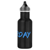 Design-Buchstaben "Samstag" in Sky Blue Edelstahlflasche (Rechts)