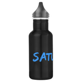Design-Buchstaben "Samstag" in Sky Blue Edelstahlflasche