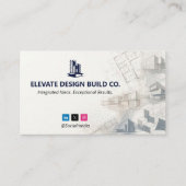 Design-Build Firms Business | White Sketch Visitenkarte (Vorderseite)