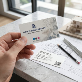 Design-Build-Unternehmen Geschäft | White Sketch Visitenkarte